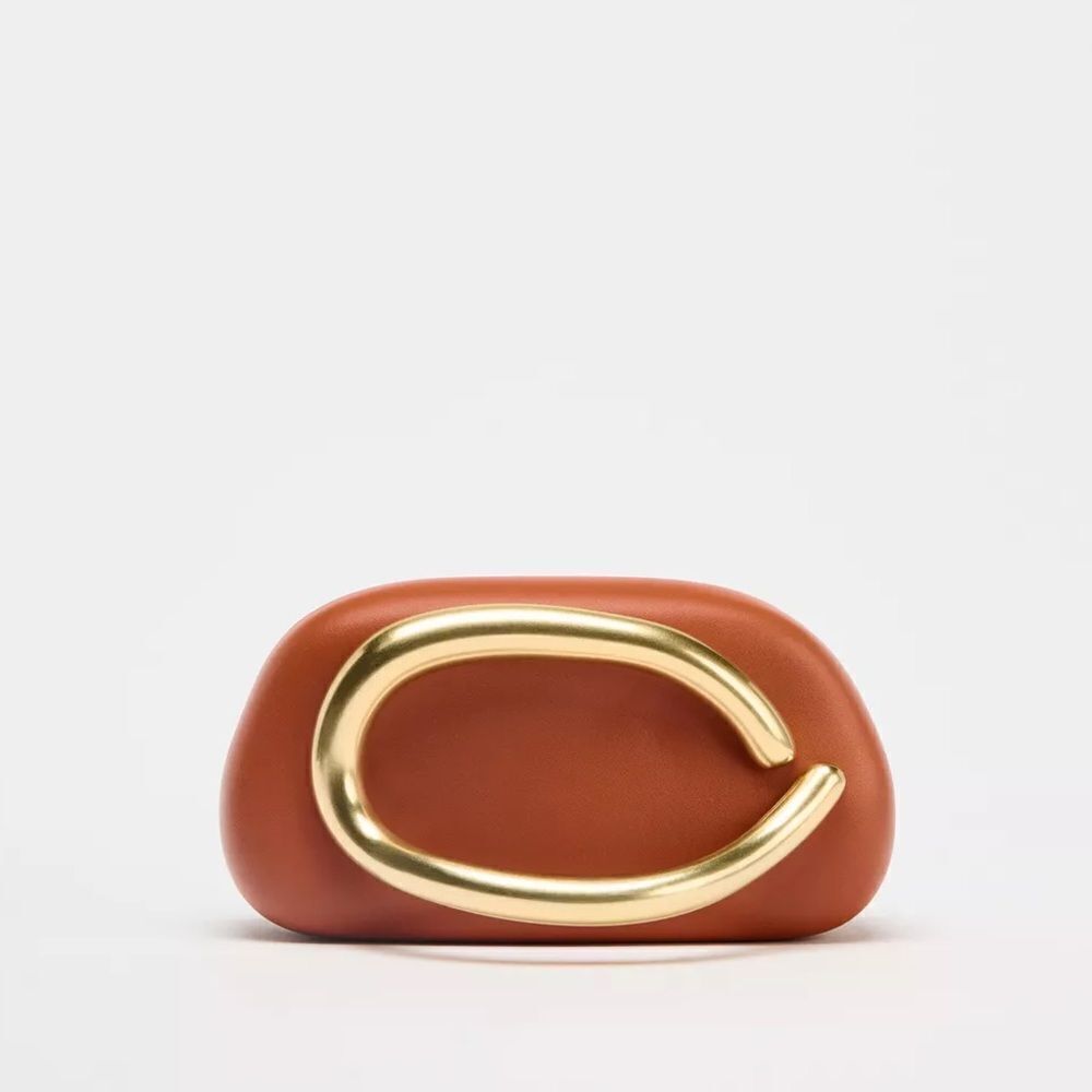 ZARA GOLD CLASP BOX BAG - Picture 4 of 9